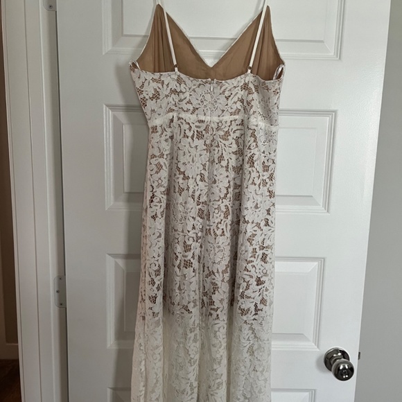 Lulu’s One Wish White Lace Midi Dress - Picture 3 of 3